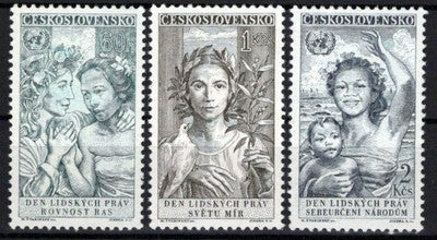 Czechoslovakia 905-907 MNH Human Rights Peace Zayix Stamps 0425S0034