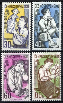 Czechoslovakia 908-911 MNH Communications Trees Maps Zayix Stamps 0425S0035