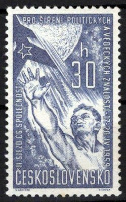Czechoslovakia 913 MNH Flags Space Moon Zayix Stamps 0425S0037
