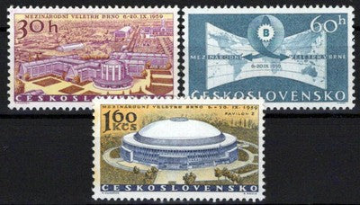 Czechoslovakia 927-929 MNH Architecture Maps Zayix Stamps 0425S0041