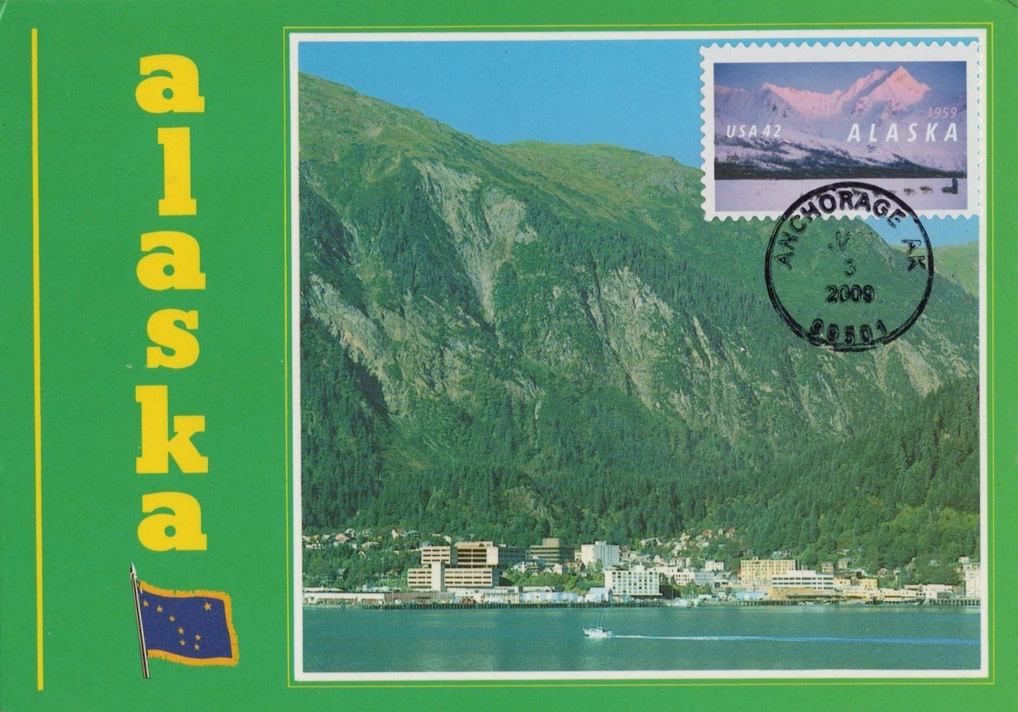 US Maxi Card FDC Alaska Statehood, Juneau Bay ZAYIX 0924M0228