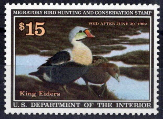 US RW58 MNH VF $15 King Elders Duck Revenue Zayix Stamps 0225MAR0076