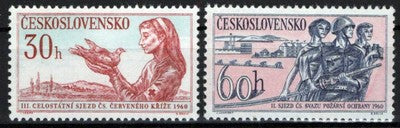 Czechoslovakia 986-987 MNH Red Cross Birds Zayix Stamps 0425S0057