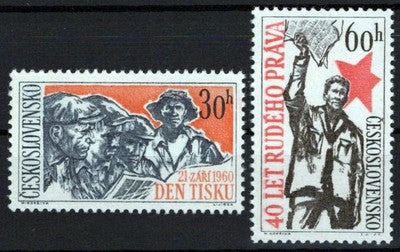 Czechoslovakia 1004-1005 MNH Communications Newspapers Zayix Stamps 0425S0063