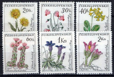 Czechoslovakia 1013-1018 MNH Flowers Plants Nature Zayix Stamps 0425S0066