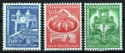 Czechoslovakia 1020-1022 MNH Industry Generators Machines Zayix Stamps 0425S0068