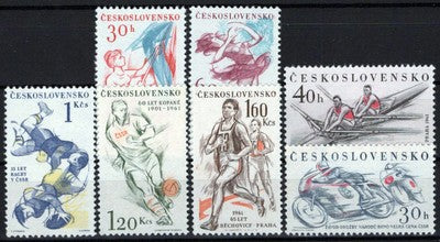 Czechoslovakia 1023-1029 MNH Sports Games Races Soccer Zayix Stamps 0425S0069