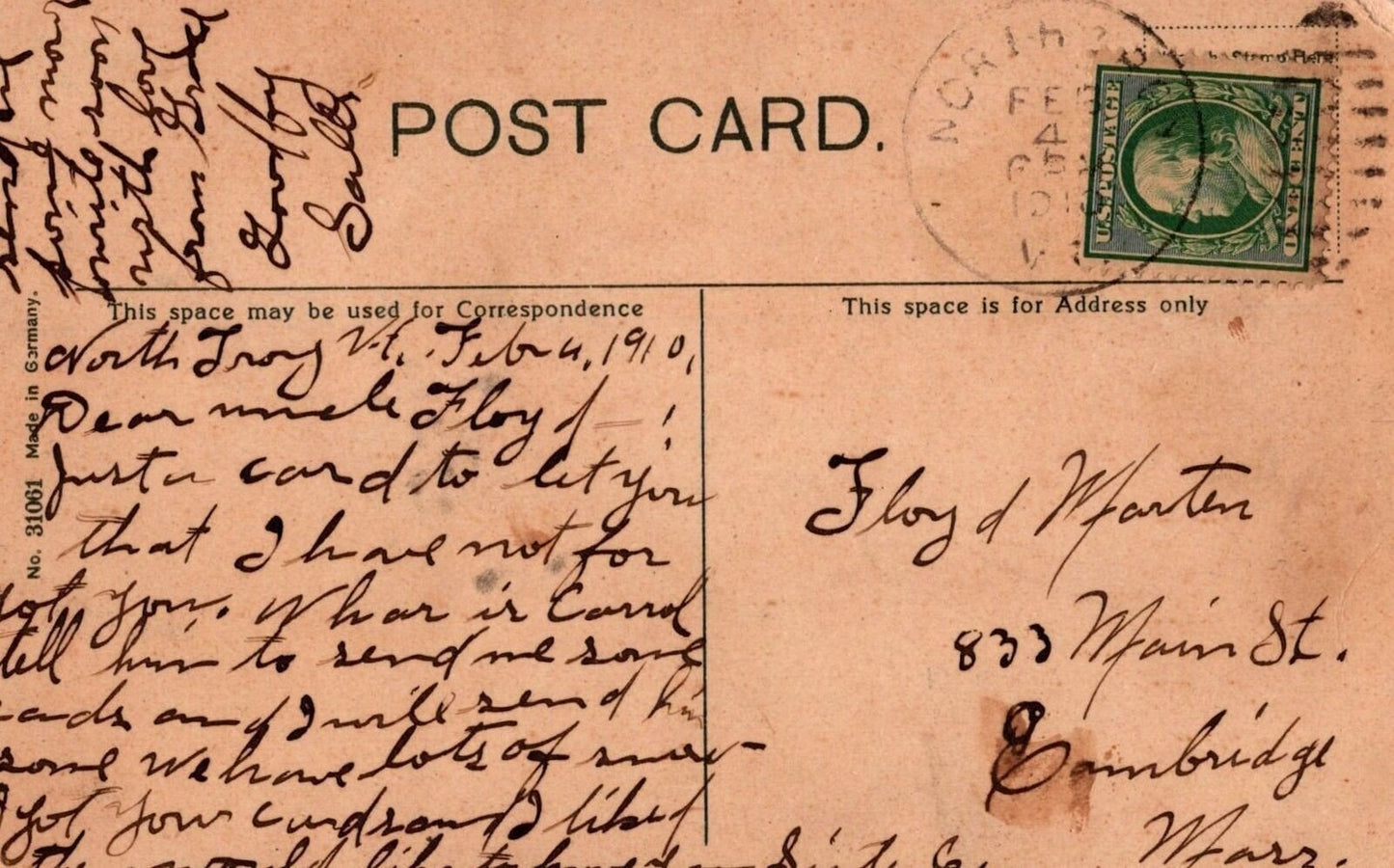 Great Falls near River Rd, Troy VT Duplex Cancel 0324M0343 ZAYIX Postcard