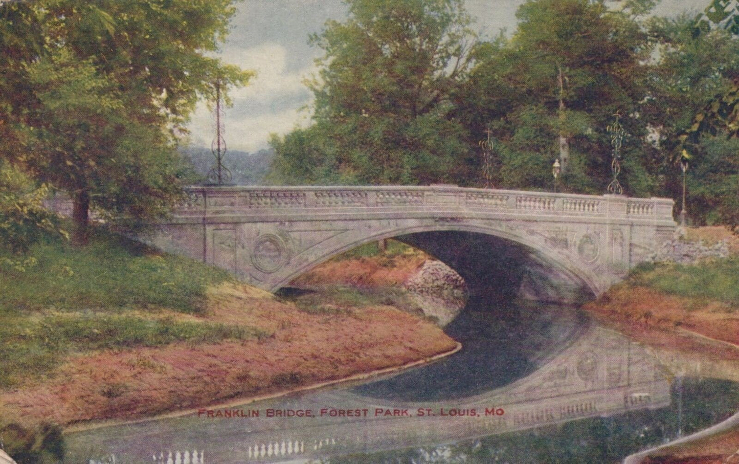 Franklin Bridge, Forest Park, MO Annex Sta. Triplex 0324M0361 ZAYIX Postcard
