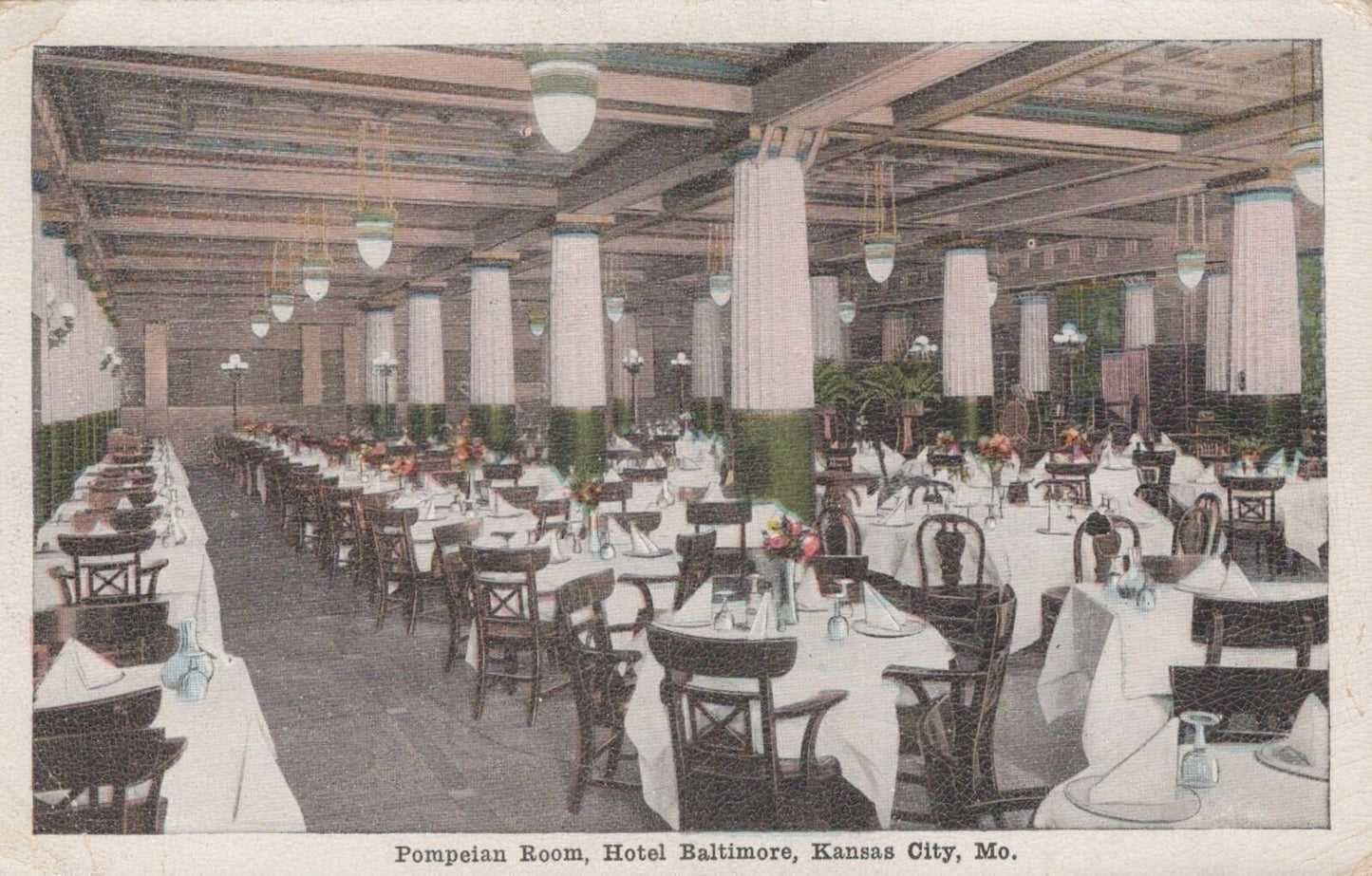 Pompei Room, Hotel Baltimore, Kansas City MO 0324M0364 ZAYIX Postcard