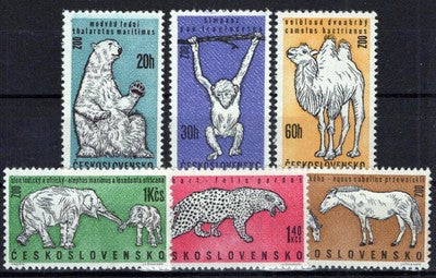 Czechoslovakia 1111-1116 MH Wildlife Animals Elephants Zayix Stamps 0425S0088