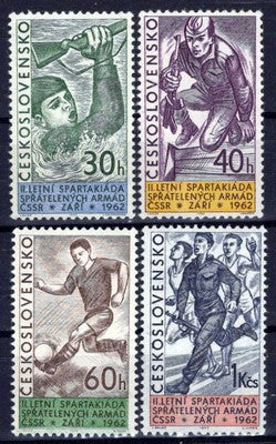 Czechoslovakia 1124-1127 MNH Spartacist Games Army Zayix Stamps 0425S0093