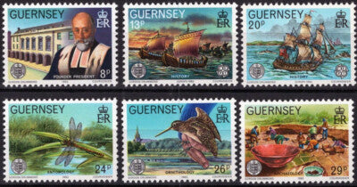 Guernsey 240-245 MNH Ships Birds Insects La Societe Emblem ZAYIX 021423S155M