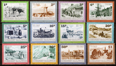 Guernsey J30-J41 MNH Postage Due Farm Animals Ships Harbors ZAYIX 021423S167M