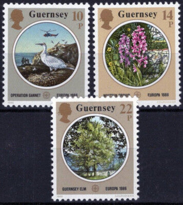 Guernsey 331-333 MNH Birds Flowers Trees Nature Europa Cept ZAYIX 021423S174M
