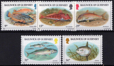 Guernsey 308-312 MNH Fish Marine Life ZAYIX 021423S166