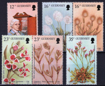 Guernsey 394, 396a, 398a, 399 MNH Flora Plants Flowers Botanist ZAYIX 031023S10M