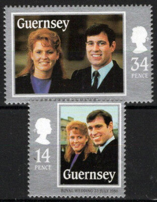 Guernsey 334-335 MNH Royalty Wedding Prince Andrew ZAYIX 021423S175M