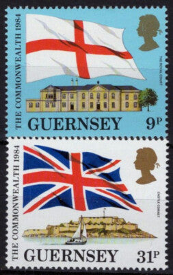 Guernsey 279-280 MNH Flags Commonwealth Castle Cornet ZAYIX 021423S162M