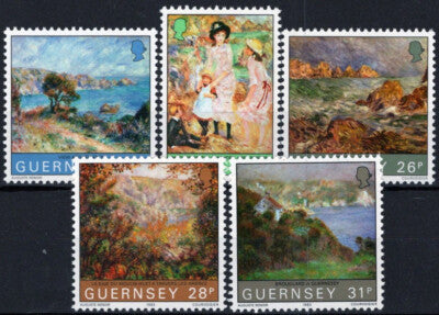 Guernsey 264-268 MNH Artist Renoir Painting Views of Guernsey ZAYIX 021423S159M