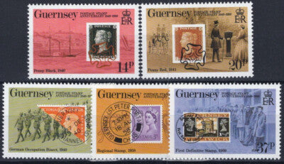 Guernsey 426-430 MNH Stamps on Stamps Ships Military Ships ZAYIX 031023S17M