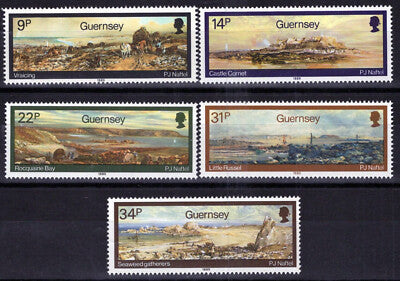 Guernsey 320-324 MNH Watercolors Artist Paul Jacob Naftel ZAYIX 021423S171M
