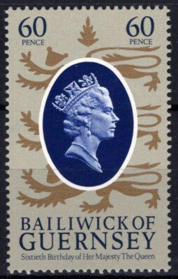 Guernsey 330 MNH Royalty Queen Elizabeth II 60th Birthday ZAYIX 021423S173M