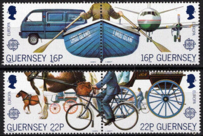Guernsey 382a-384a MNH Europa Cept Communication Transportation ZAYIX 031023S07M