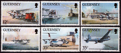 Guernsey 404-409 MNH Aircraft Aviation Planes Transportation ZAYIX 031023S12M