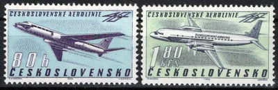 Czechoslovakia 1178-1179 MNH Aviation Planes Turbojet Zayix Stamps 0425S0107