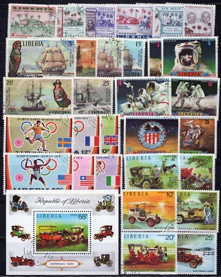 Liberia 5 Different Sets and Souvenir Sheet Used Collection ZAYIX 030523SM19M