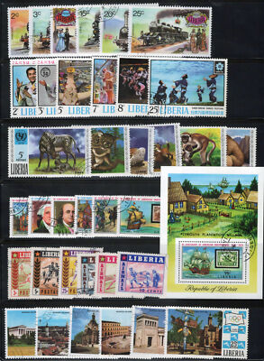 Liberia 6 Different Complete Sets and Souvenir Sheet Used ZAYIX 030523SM18M