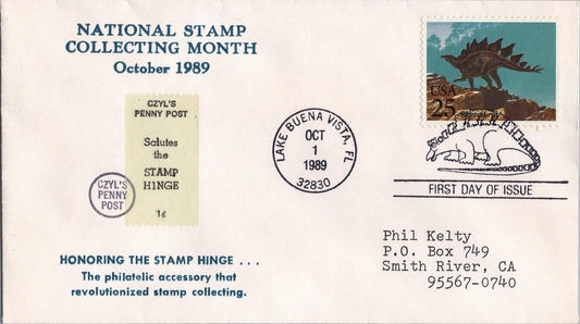 US 2424 FDC Dinosaurs Czyl's Penny Post Stegosaurus ZAYIX 060922SM70