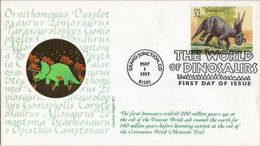 US 3136 FDC Dinosaurs - Graebner Chapter #17 cachet HOLOGRAM ZAYIX 060922SM68