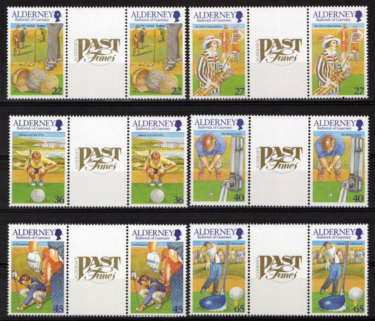 Alderney 170-175 MNH Gutter Pairs Golf Club Sports Games