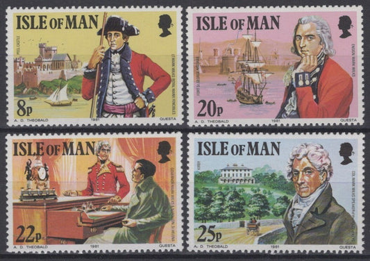 Great Britain Isle of Man 193-196 MNH Ships Castle Napoleon ZAYIX 021022S50M