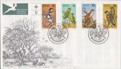 ZAYIX South West Africa 636-366 FDC Rare Birds Animals 081422SM04