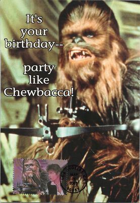 US 4143 FDC Maxi Card STAR WARS "Party Like Chewbacca!" ZAYIX 060522SM27