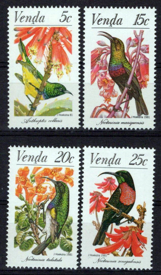 South Africa Venda 40-43 MNH Sunbirds Animals Zayix Stamps 0325S084M