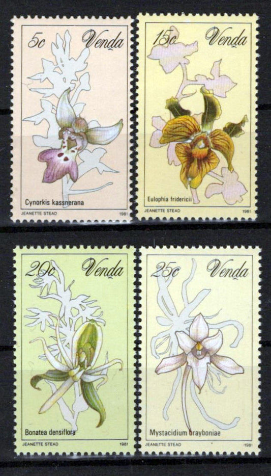 South Africa Venda 48-51 MNH Flowers Orchids Plants Zayix Stamps 0325S089M