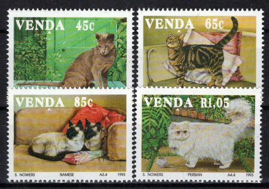 South Africa Venda 253-256 MNH Pets Domesticated Cats Zayix Stamps 0325S096M