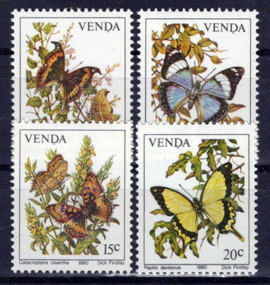 South Africa Venda 36-39 MNH Butterflies Insects Zayix Stamps 0325S119M