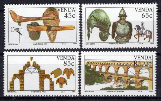 South Africa Venda 265-268 MNH Inventions Axe Armor Arch Zayix Stamps 0325S123