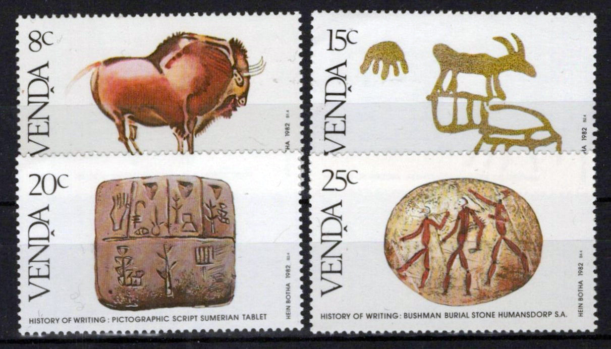 South Africa Venda 60-63 MNH History of Writing Zayix Stamps 0325S131M