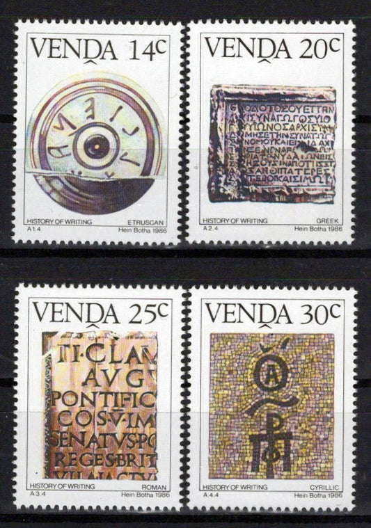 South Africa Venda 76-79 MNH History of Writing Zayix Stamps 0325S135M