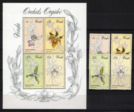 South Africa Venda 48-51a MNH Flowers Orchids Zayix Stamps 0325M0230M