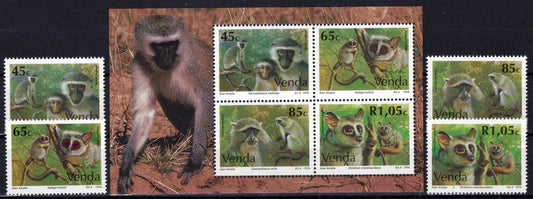 South Africa Venda 273-276a MNH Monkeys Animals Zayix Stamps 0325M0232