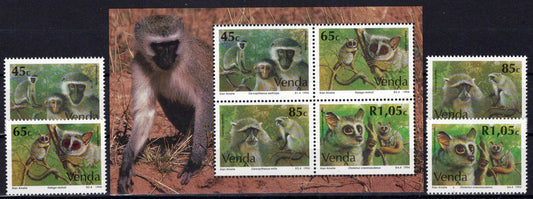 South Africa Venda 273-276a MNH Monkeys Animals Zayix Stamps 0325M0232