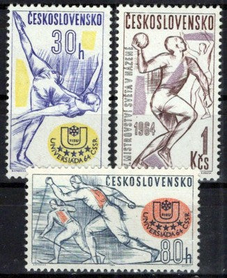 Czechoslovakia 1217-1219 MNH Sports Games Skating Skiing Zayix Stamps 0425S0122