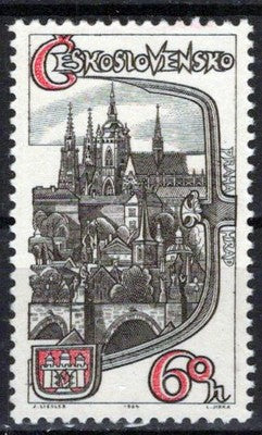 Czechoslovakia 1256 MNH Hradcany Charles Bridge Zayix Stamps 0425S0136